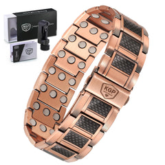 KGP strength magnetic copper bracelet close-up showing durable copper and magnets