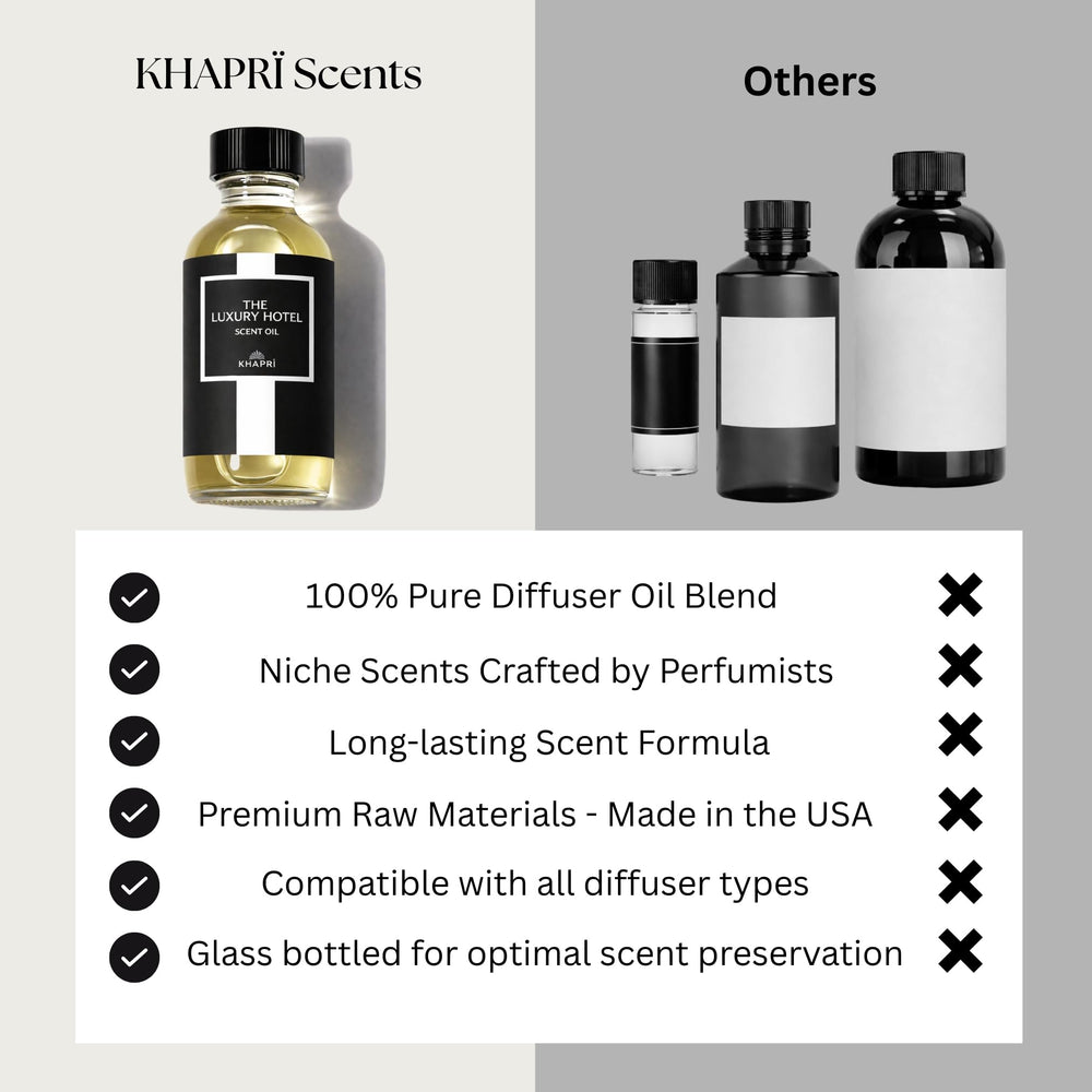 KHAPRI USA-made label on bottle ensuring quality diffusion