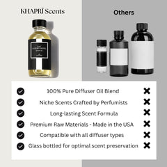 KHAPRI USA-made label on bottle ensuring quality diffusion