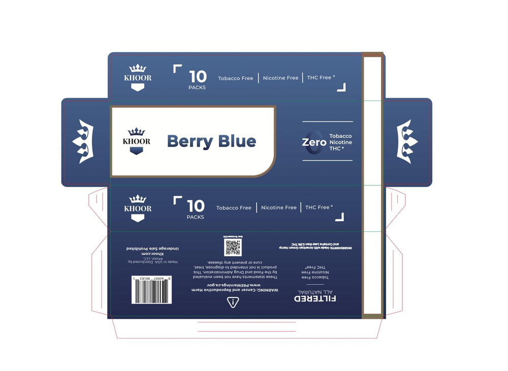 KHOOR Fruity blueberry flavor puff conveying berry aroma during use.