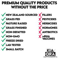 Sealed bottle with NZ farm imagery for grass-fed beef thyroid liver capsules.