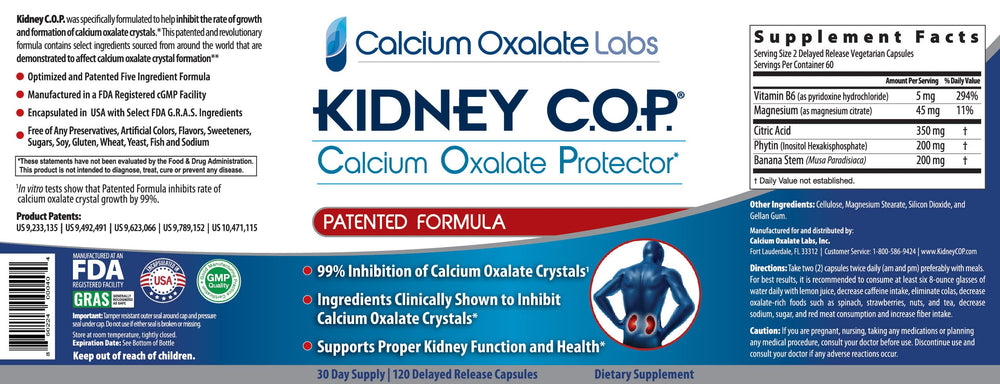 KIDNEY C.O.P. bottle on shelf display for convenient daily supplementation