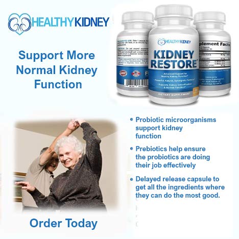 Health coach brochure and Kidney Restore 3-pack kit available for support.