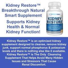 Kidney Restore 3-pack packaging with clear ingredient highlights and labels.