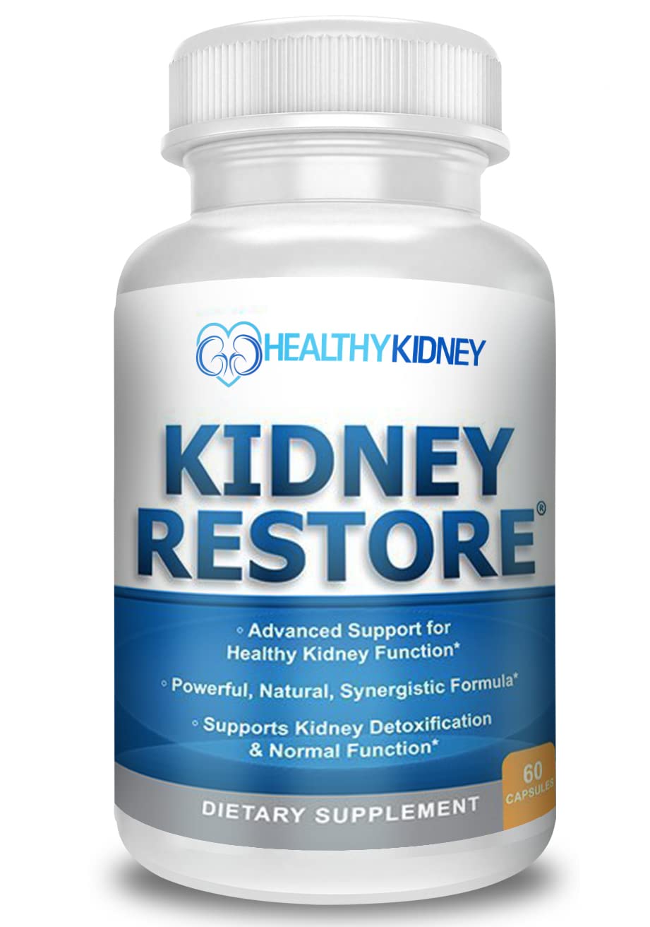 Kidney Restore bottle pour showing easy daily detox routine.