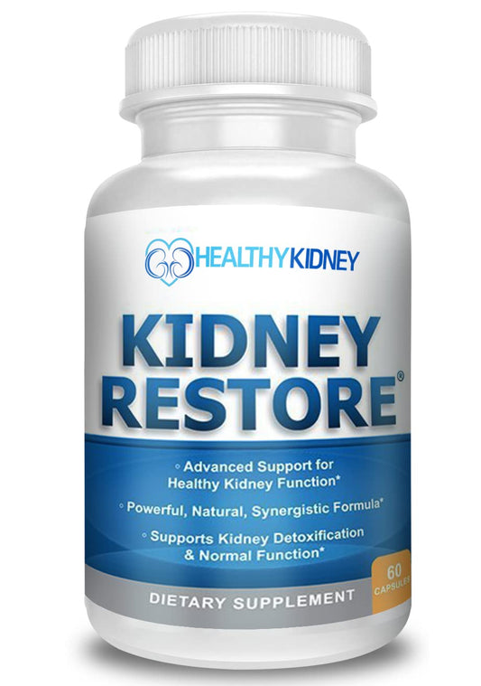 Kidney Restore bottle pour showing easy daily detox routine.