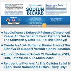 Delayed-release capsules delivering acid-neutralizing action to the kidneys.
