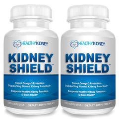 Kidney Shield 2-Pack bottle with capsules for daily kidney support.