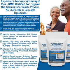 Close-up of Kidney Restore pure baking soda powder for fast-acting digestion support.