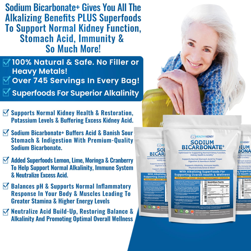 Kidney Restore scoop measure shows precise dosing for alkaline results