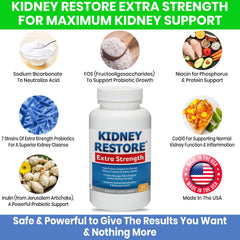 Kidney Restore box featuring USA-made badge and trust signals