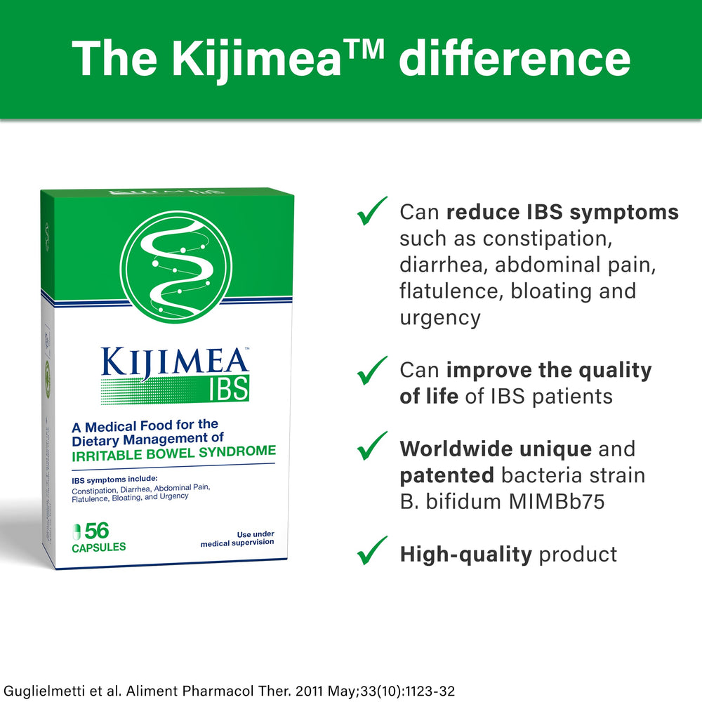 Kijimea vegan and gluten-free symbol on the package.