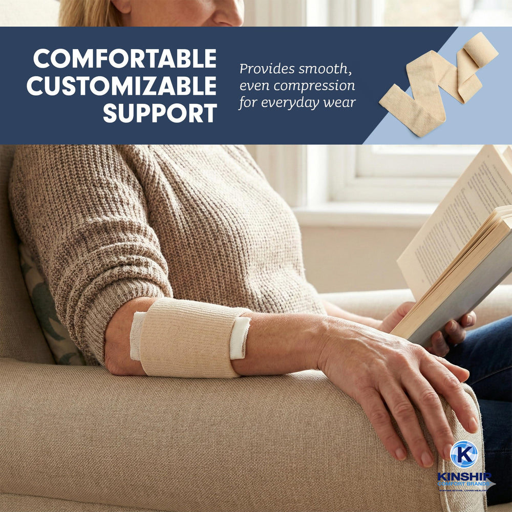KinGrip tubular bandage covering a wound for clean protection