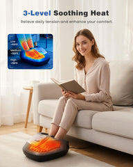 King Relax Shiatsu foot massager remote control enables hands-free adjustments
