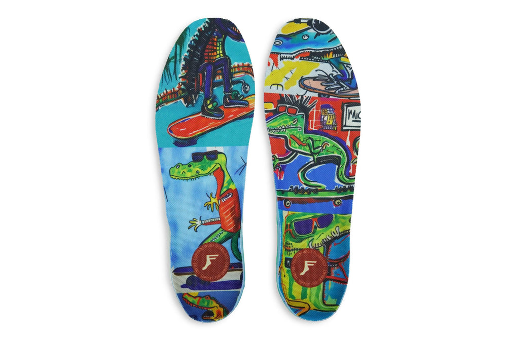 Bottom layer of Kingfoam Elite Pro FP Insoles highlighting shock absorption.