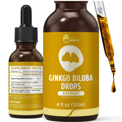 KingHealth Ginkgo Biloba Drops bottle showing focus support potential.