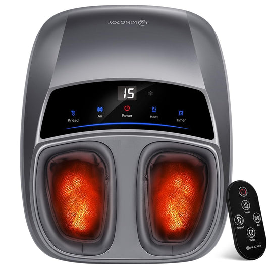 Kingjoy foot massager with heat in compact home use setup for convenient relief.