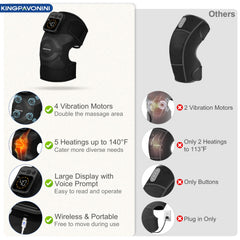 KingPavonini knee massager display panel with large controls for easy operation
