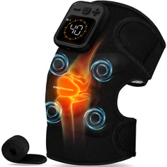 KingPavonini knee massager front view showing compact cordless design for easy knee relief