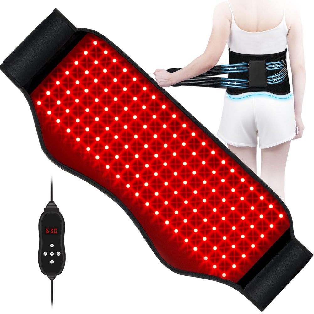 KingPavonini red light therapy belt close-up of LEDs showing dense coverage for at-home comfort
