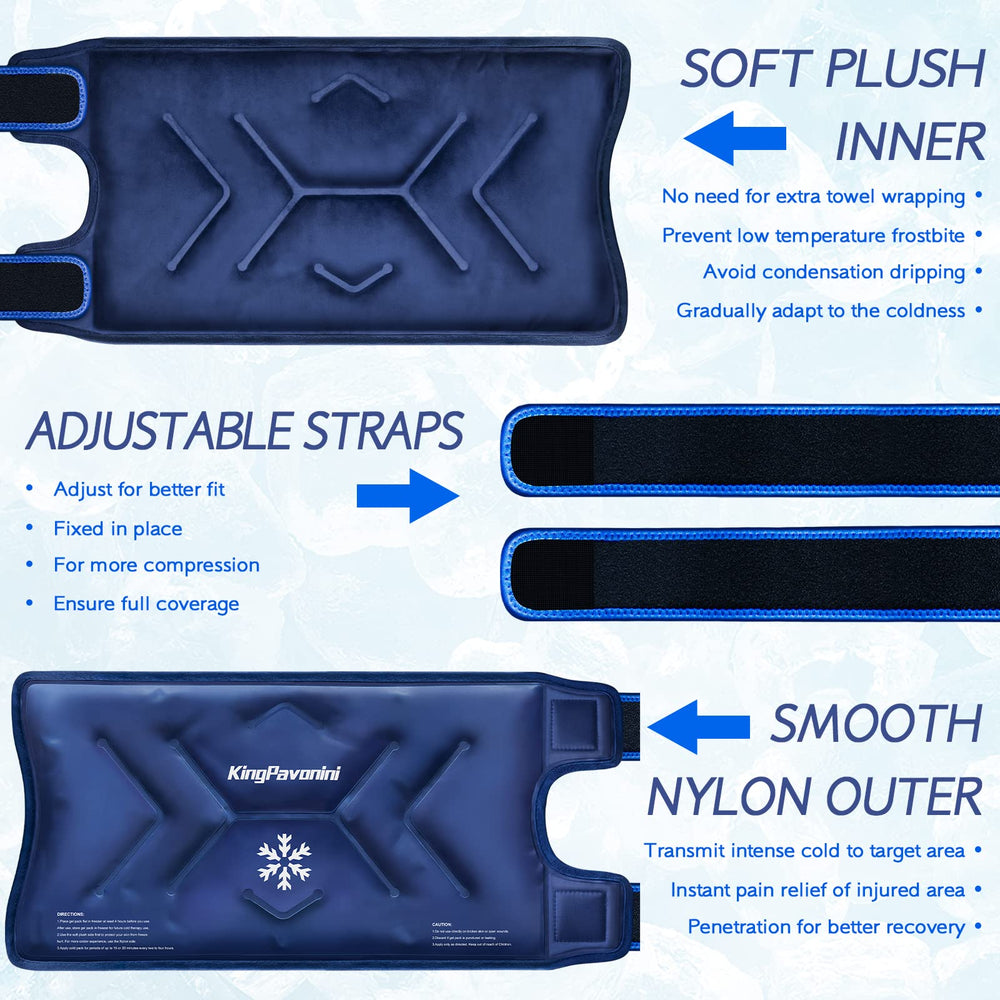 KingPavonini gel-filled pack remains pliable at low temperatures for easy application.
