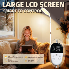KingSom lamp remote control with LCD for easy brightness and timer setup.