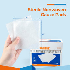 Kingstar absorbent nonwoven gauze pad 4x4 absorbs fluids gently.