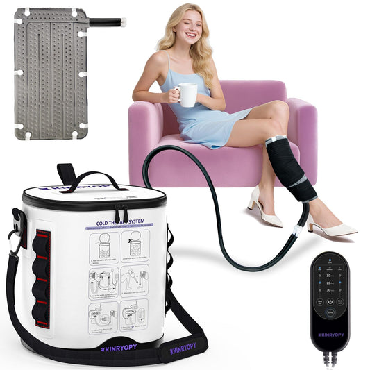 KINRYOPY cold therapy machine front view for focused home relief