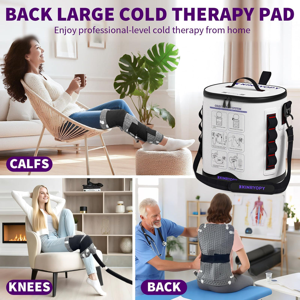 KINRYOPY extended-coverage pad enables knee, hip and back cooling