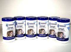 Kinship Comfort CPAP wipes close-up texture showing soft cloth