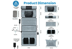 KinWarmth inflatable lumbar pillow presents adjustable support for lumbar alignment.
