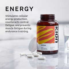 Kion Aminos Essentials capsules poured for easy daily intake
