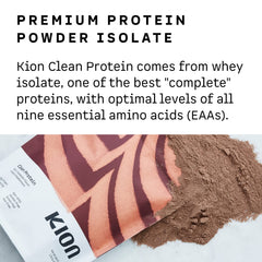 Kion Clean Protein grass fed badge emphasizing natural sourcing