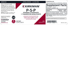 Detail of the P-5-P active form in Kirkman supplement packaging