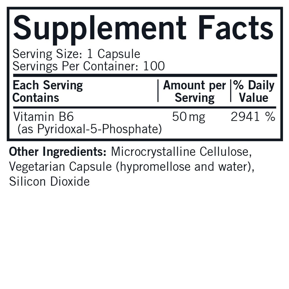Kirkman P-5-P capsules plant-based, ideal for vegan supplement routines.