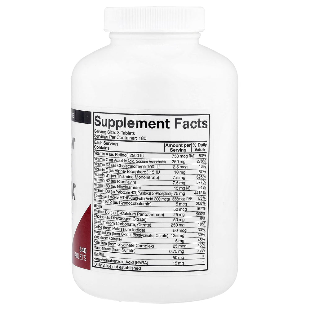Kirkman Super Nu-Thera caplets close-up highlighting compact form for easy daily use.
