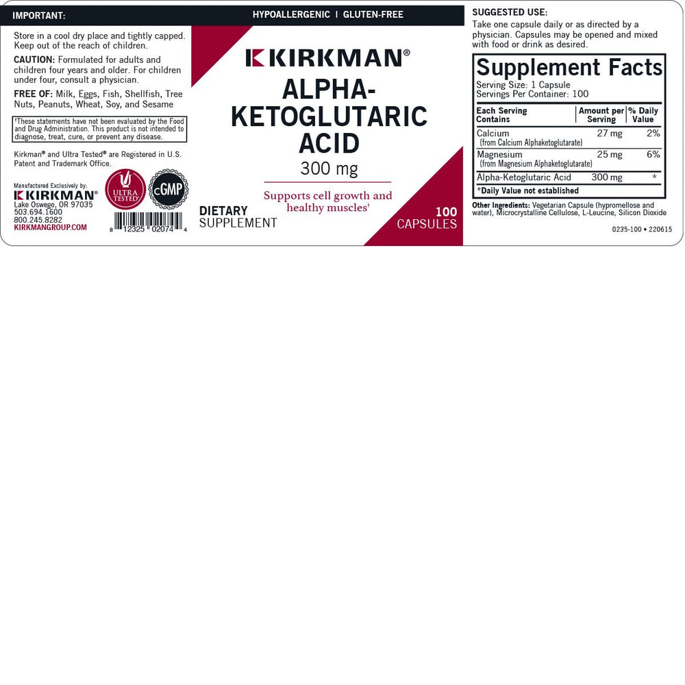 Kirkman Ultra Tested label signals high quality and safety standards.