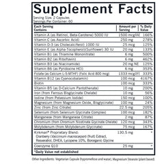 Kirkman Women's Multivitamin capsules close-up highlighting plant-based, gluten-free formula
