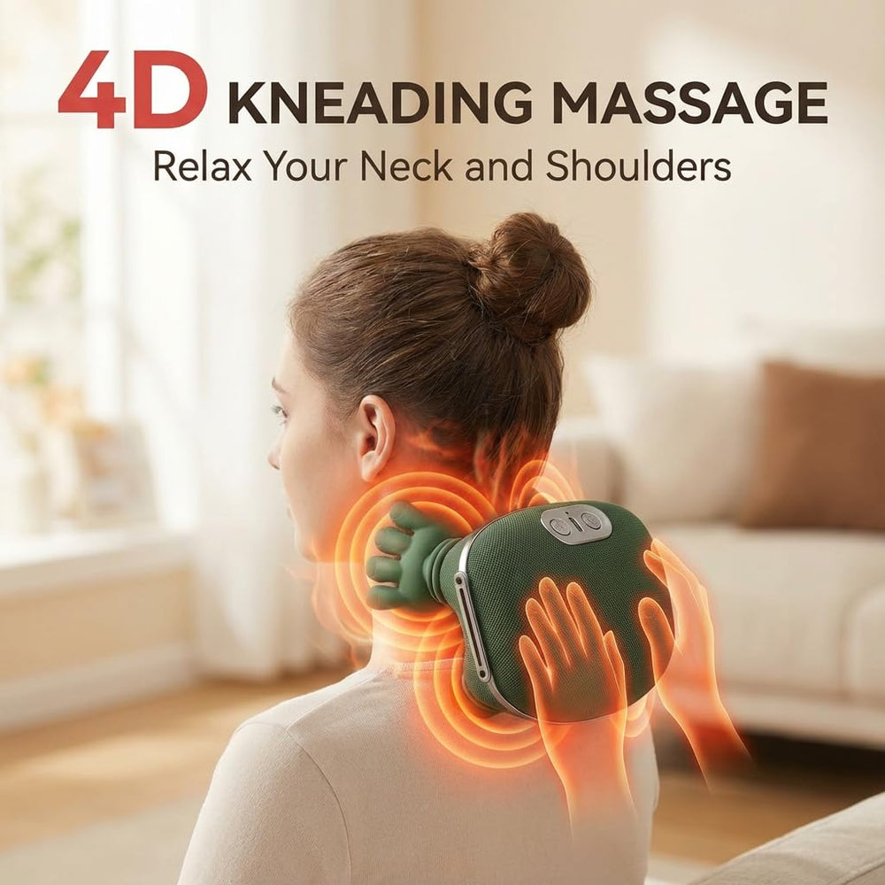 Kithouse massager shows dual heat zones for soothing warmth along the neck.