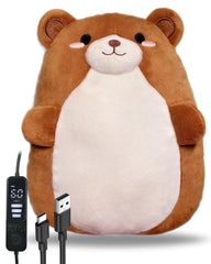 Kivdes bear heating pad front view for targeted warmth and comfort
