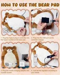 Kivdes bear heating pad with NTC sensors for even heat distribution