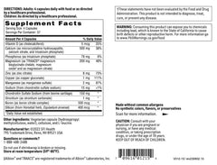 Ingredients panel of Cal-Assimilate Plus illustrating calcium sources and chondroitin sulfate