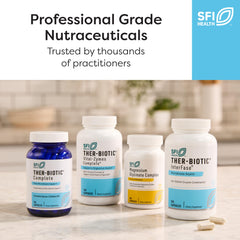 Klaire Labs SFI Health vegetarian capsules visible on bottle.