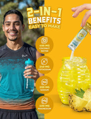 KLASS VIDA pineapple hydration in a glass after mixing.