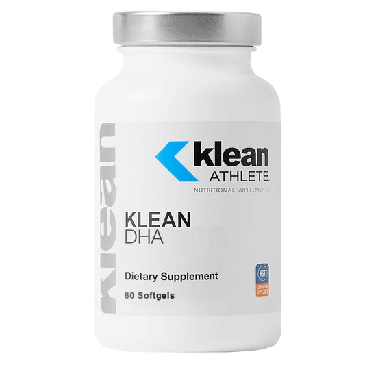 Klean Athlete Klean DHA bottle with softgels for heart and joint support