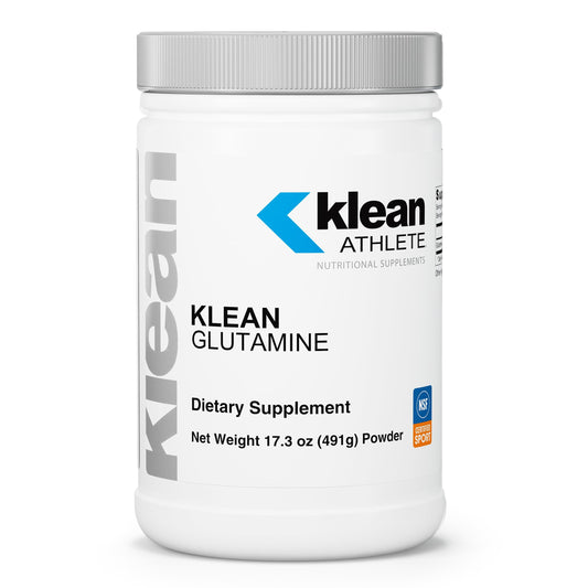 Klean Glutamine bottle pour shows immune and gut health support in action