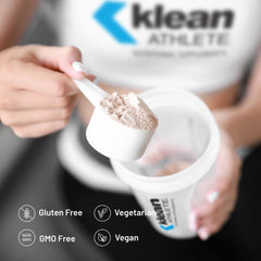 Klean Glutamine serving scoop shows 5,000 mg per serving for daily recovery