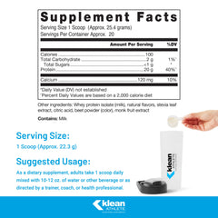 Klean Isolate scoop dispensing precise protein portions for daily use