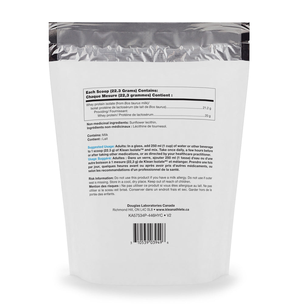 Klean Isolate tub label shows NSF Certified for Sport credibility.