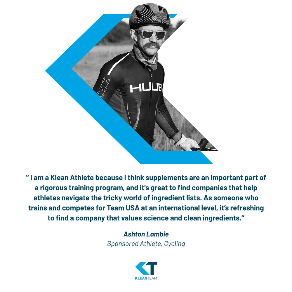 Klean Hydration natural orange flavor label, appealing to flavor-conscious athletes.